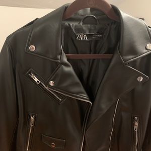 Zara Moto leather jacket XL
